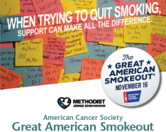 Image for post: Great American Smokeout at Methodist Jennie Edmundson: Nov. 16