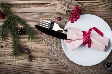 Christmas table setting