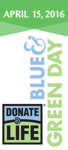 Image for post: April Is Donate Life Month - Wear Blue & Green Day: April 15