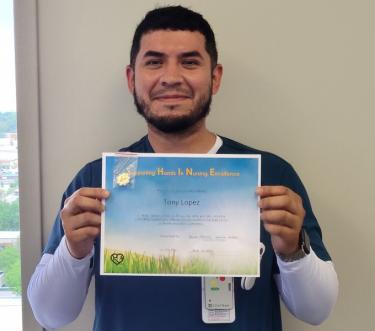 Image for post: Tony Lopez Honored With Shine Award for Nursing Assistants