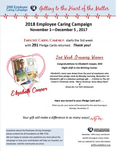 Image for post: Methodist Jennie Edmundson Employee Caring Campaign: Congratulations to Prize Drawing Winner Elizabeth Cooper