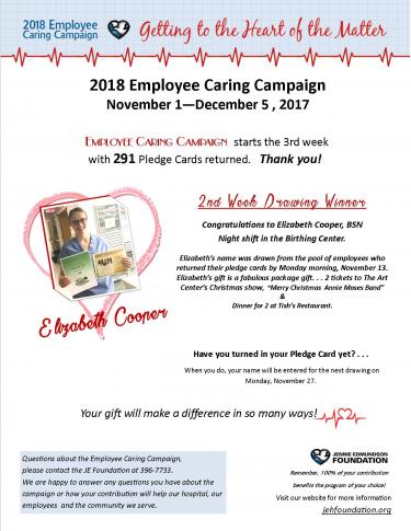 Image for post: Methodist Jennie Edmundson Employee Caring Campaign: Congratulations to Prize Drawing Winner Elizabeth Cooper