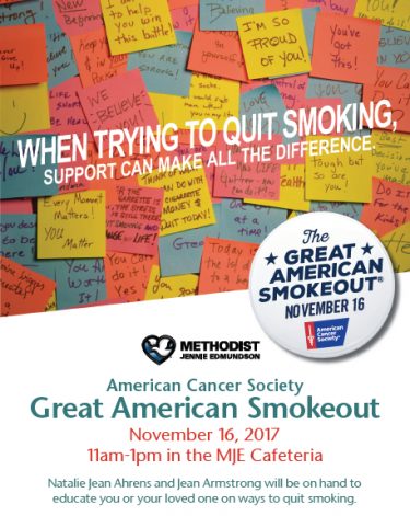 Image for post: Great American Smokeout at Methodist Jennie Edmundson: Nov. 16