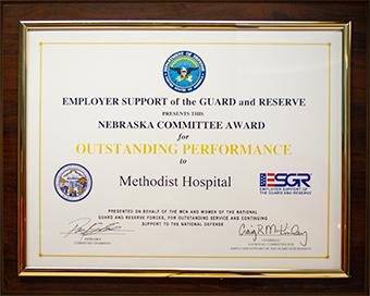 Image for post: ESGR Honors Methodist Hospital for Supporting Military Employees