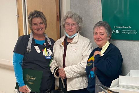 From left: Kami Houser, Wendy Storey and Diane Storey at The DAISY Award ceremony