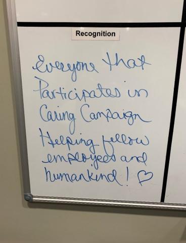 Caring Campaign note