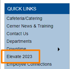 Elevate 2023 quick links